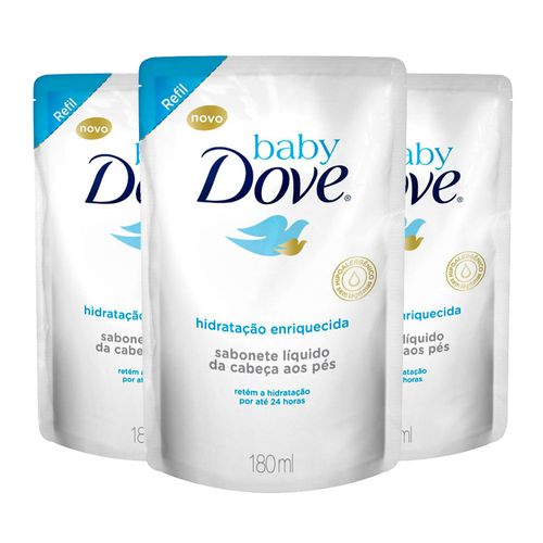 Kit-3-Sabonete-Liquido-Dove-Baby-Hidratacao-Enriquecida-Refil-180ml-Drogaria-SP-9037261
