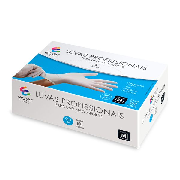 Luvas Ever Care M com 100 Unidades