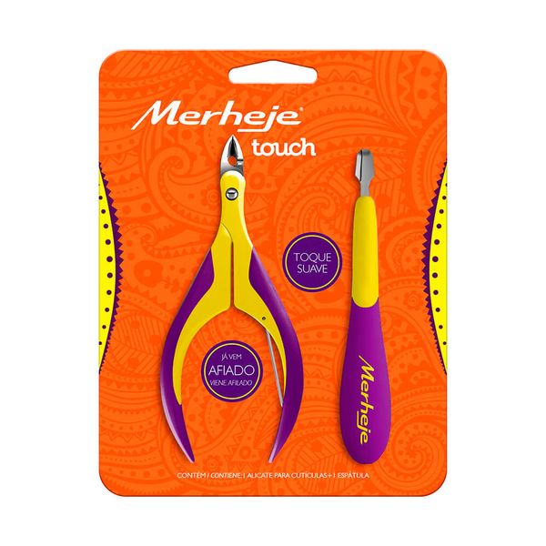 Kit Alicate e Espátula Para Cutículas Merheje Touch