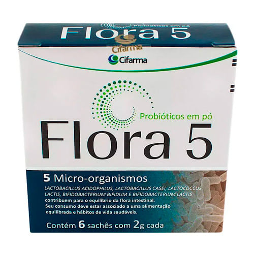 Flora 5 com 6 Sachês 2g - Drogaria Sao Paulo