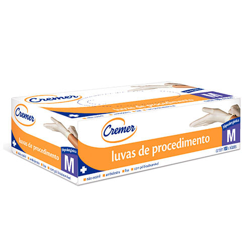 Luvas de Procedimento Cremer M 100 Unidades