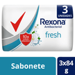Kit Sabonete em Barra Rexona Antibacterial Fresh 84g 3 Unidades - 634425_1
