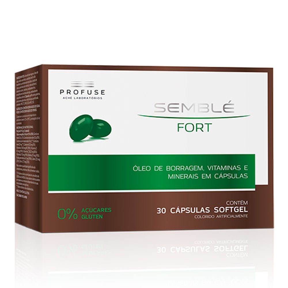 Suplemento Vitamínico Semble Fort Profuse 30 Cápsulas Softgel ...