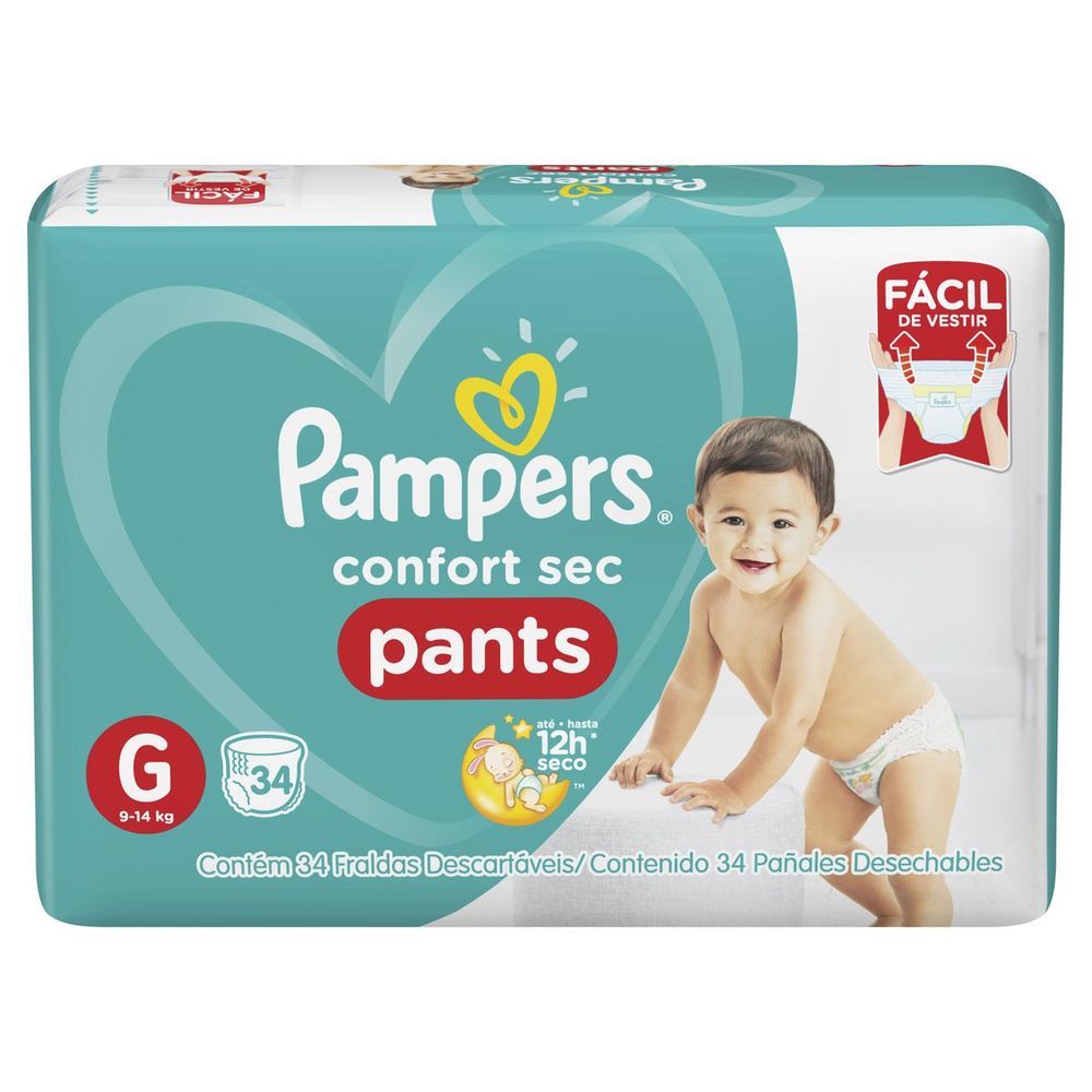 Fralda Pampers Confort Sec Pants G 34 unidades - Drogaria Sao Paulo