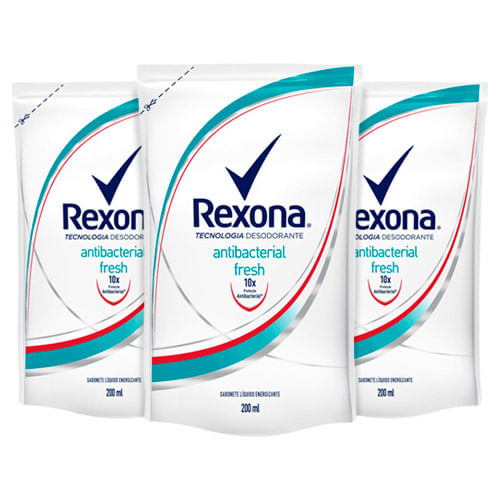 Kit-Sabonete-Liquido-Rexona-Antibacterial-Fresh-Refil-200ml-3-Unidades-Drogaria-SP-9234017