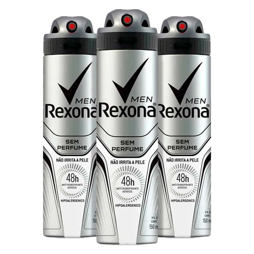 Kit-Desodorante-Aerosol-Rexona-Sem-perfume-Masculino-150ml-3-Unidades-Drogaria-SP-9234039
