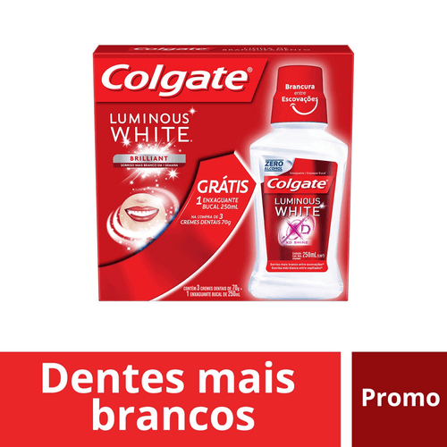 Promocao Kit Com 3 Unidades Creme Dental Colgate Luminous White Creme Dental 70g 1 R 14 49