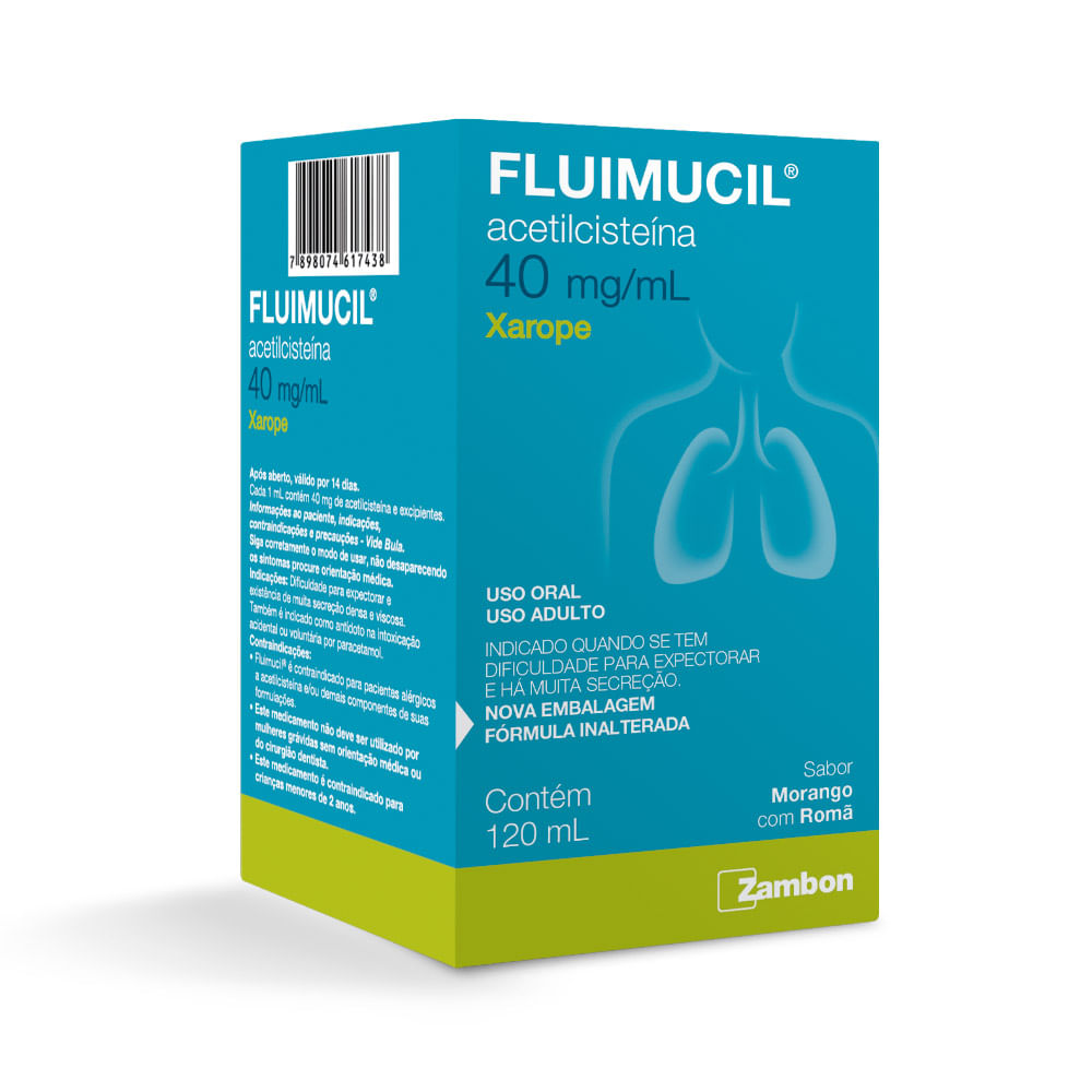 Fluimucil Xarope Adulto Zambon 120ml - Drogaria Sao Paulo