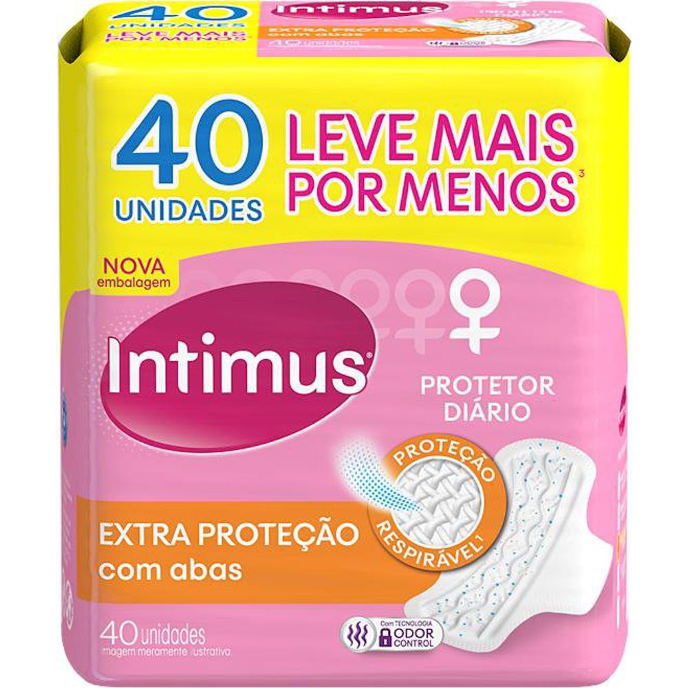 Protetor Diario Intimus Days Com Abas 40 Unidades Drogaria Sao Paulo
