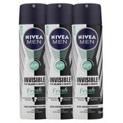 Kit-Nivea-Desodorante-Aerosol-Invisible-Masculino-Fresh-150ml-3-Unidades-Sao-Paulo-93512192