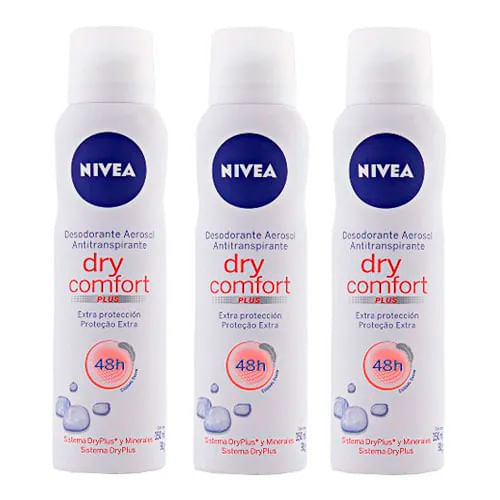 Kit-Nivea-Desodorante-Aerosol-Dry-Comfort-3-Unidades-Drogaria-SP-93512148