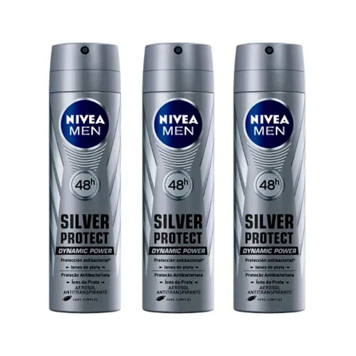 Kit-Nivea-Desodorante-Aerosol-Silver-Protect-Masculino-93g-3-Unidades-Drogaria-SP-93512162