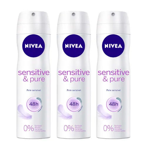 Kit-Nivea-Desodorante-Aerosol-Sensitive---Pure---150-ml-3-Unidades-Drogaria-SP-93512169