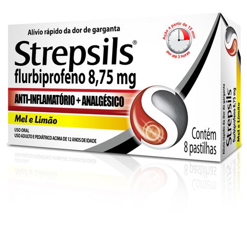 Pastilhas para Garganta Strepsils Mel e Limão 8 Pastilhas - Drogaria ...