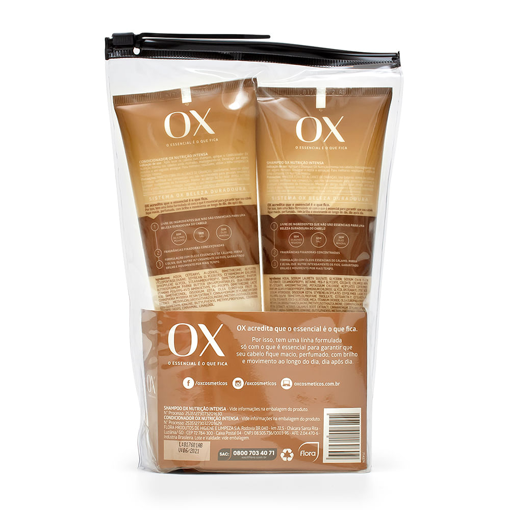 Kit Shampoo + Condicionador Ox Nutrição Intensa com 240ml cada