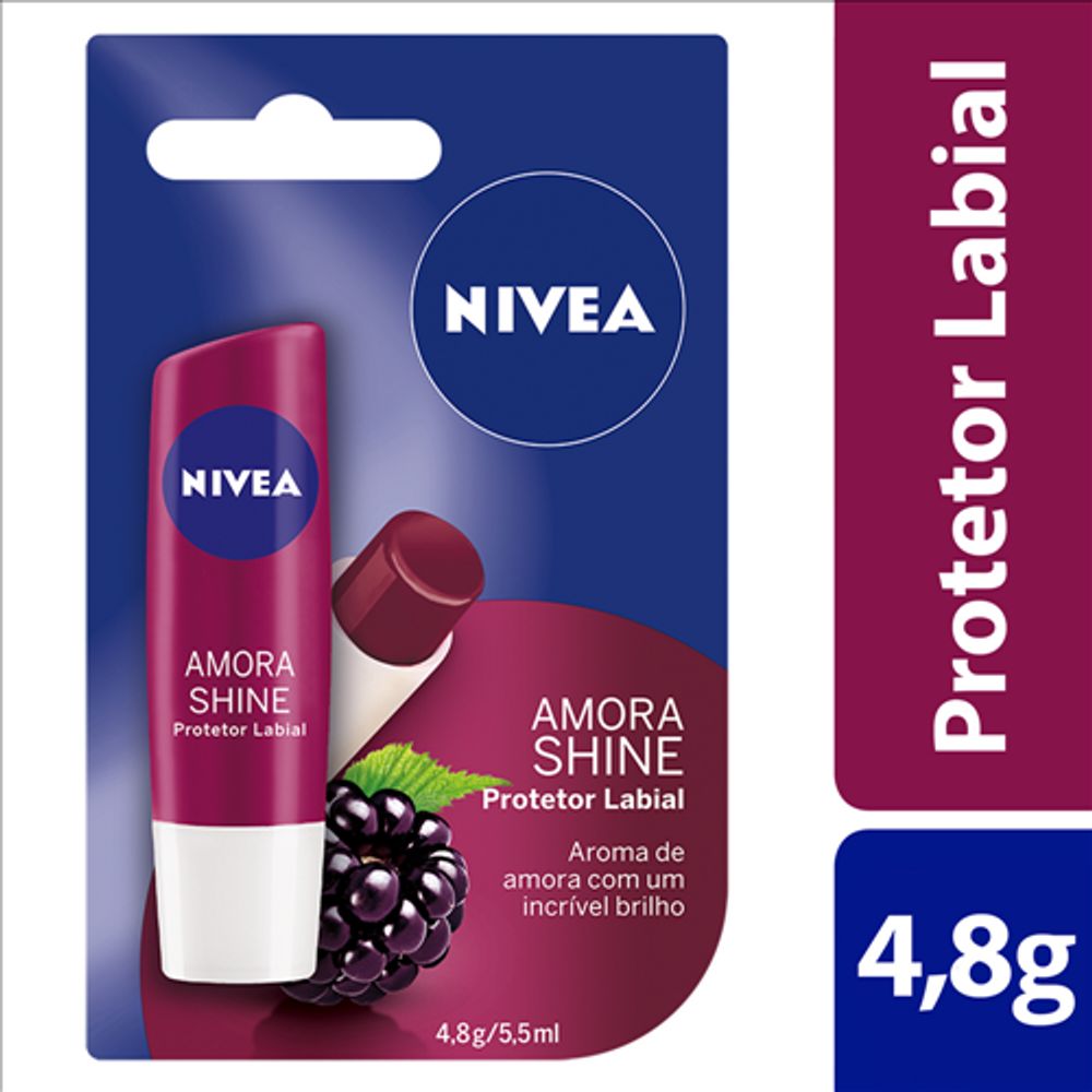 Protetor Labial Nivea Lip Care Amora Shine 4,8g Drogaria Sao Paulo