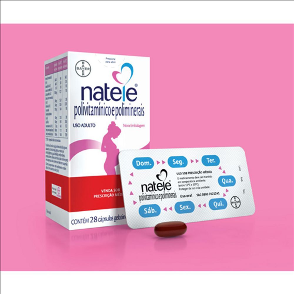 Natele Suplemento Polivitamínico e Poliminerais PréGestacional 28