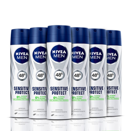 Kit-Desodorante-Aerossol-Nivea-Sensitive-Protect-Masculino-90g-6Unidades-Sao-paulo-93512491