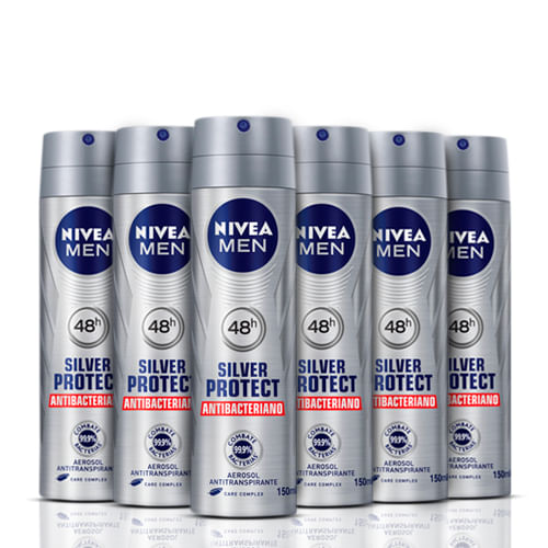 Kit-Desodorante-Nivea-Aerossol-Silver-Protect-Masculino-93g-6-Unidades-Sao-paulo-93512506