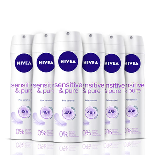 Kit-Desodorante-Nivea-Aerossol-Sensitive--Pure-150-ml-6-Unidades-Sao-paulo-93512512