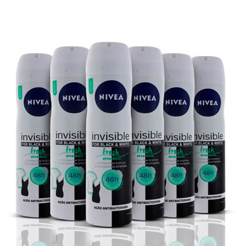 Kit-Desodorante-Aerossol-Nivea-Invisible-Feminino-Fresh-Erva-Doce-150ml-6-Unidades-Sao-paulo-93512528