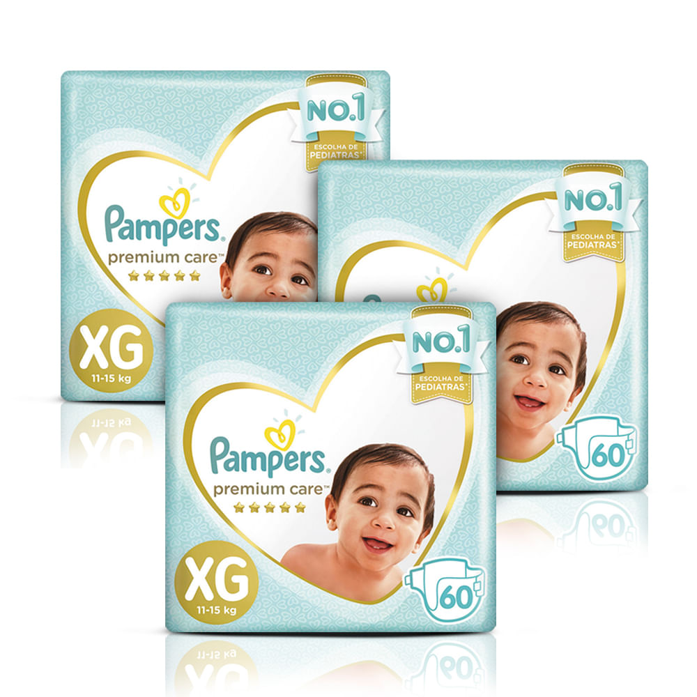 Kit Fralda Pampers Premium Care Xg 180 Tiras Drogaria Sao Paulo