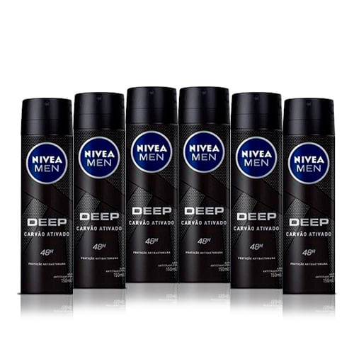 Kit-Desodorante-Aerosol-Nivea-Men-Deep-Original-150ml-6-Unidades-Sao-paulo-93512542