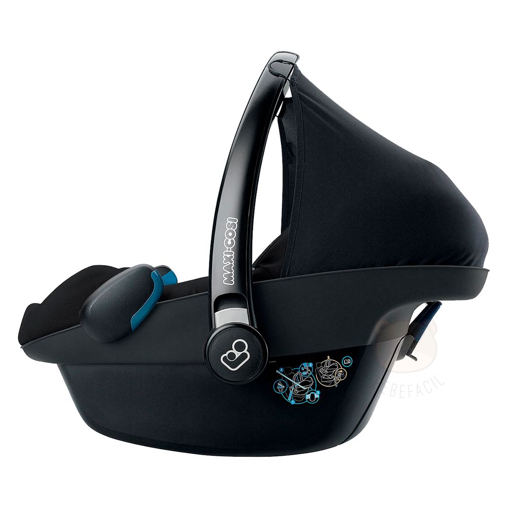 Travel System: Bebê Conforto Pebble Plus Black Raven Maxi-Cosi +