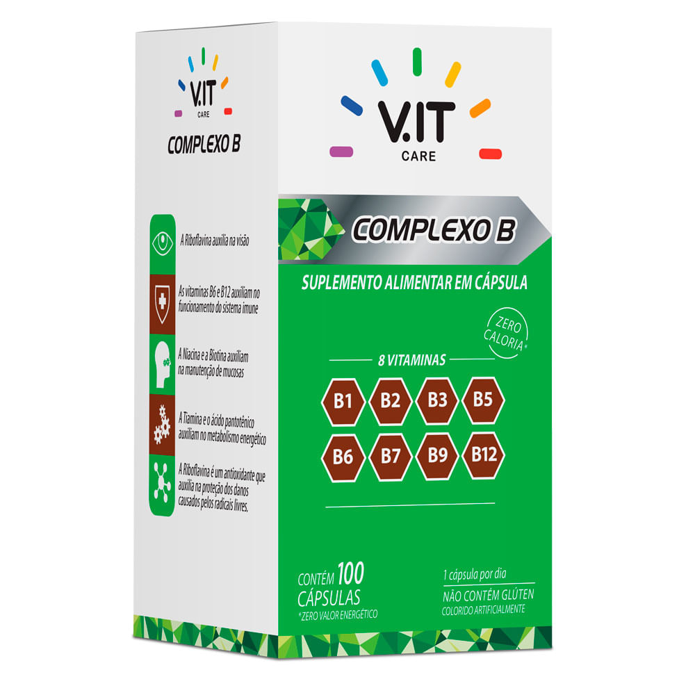 V It Care Complexo B 100 Capsulas Drogaria Sao Paulo V It Care Complexo B 100 Capsulas Drogaria Sao Paulo
