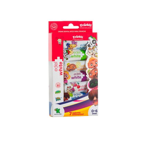 kit-creme-dental-infantil-edel-white-fruchtli-9-7ml-7-unidades-Drogaria-SP-614726-1 kit-creme-dental-infantil-edel-white-fruchtli-9-7ml-7-unidades-Drogaria-SP-614726-1