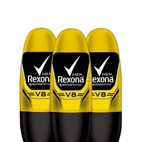 Kit-Desodorante-Rexona-Roll-On-V8-Masculino-50ml-3-Unidades-Drogaria-SP-935126897