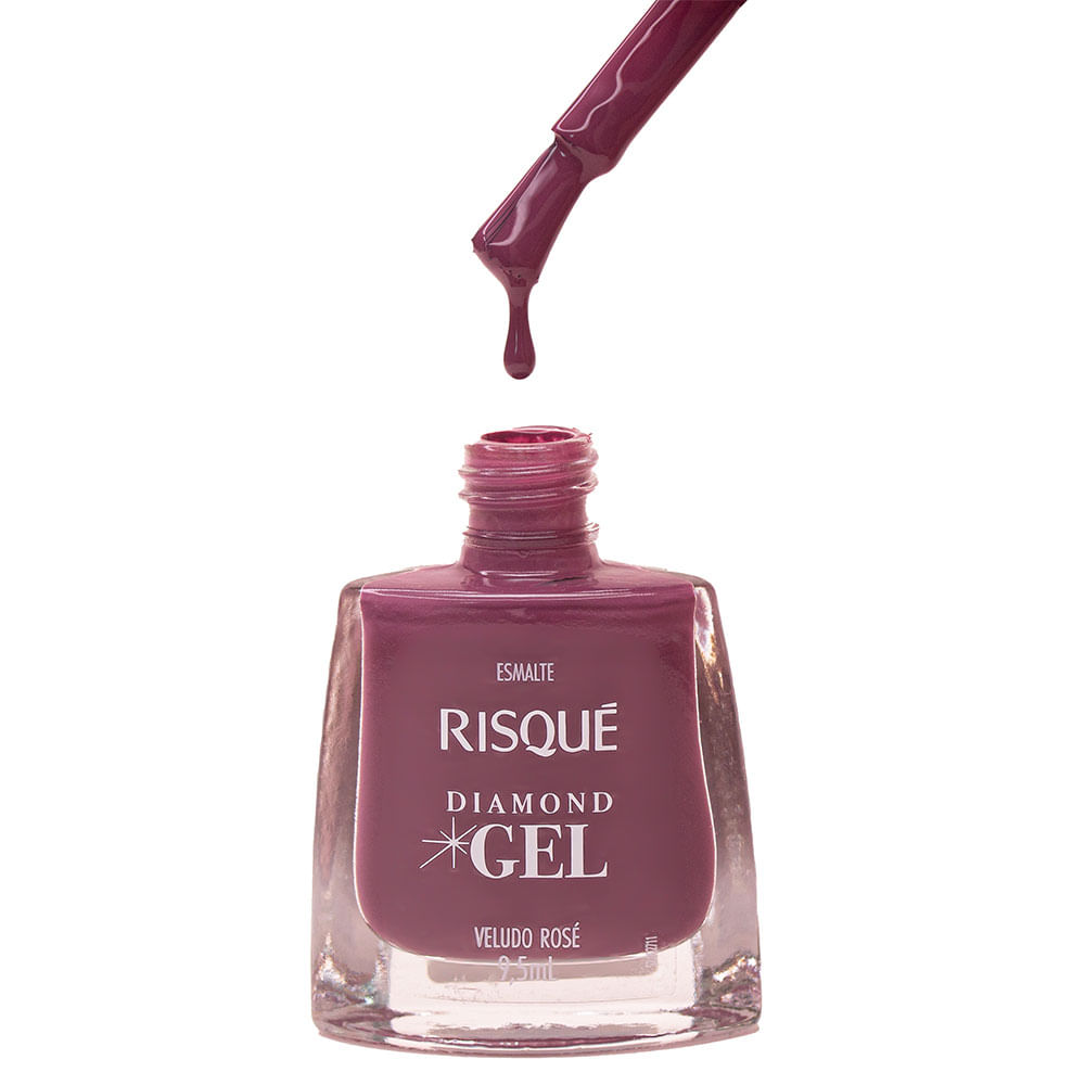 Esmalte Risqué Diamond Gel Veludo Rosé 9 5ml Drogaria Sao Paulo