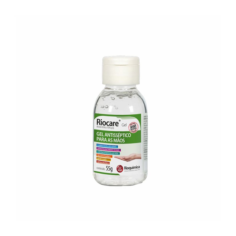 Álcool em Gel 70% Riocare Antisséptico 55g