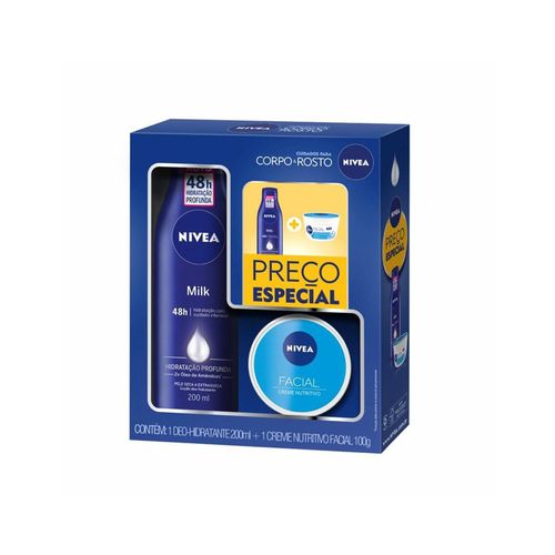 Kit-Nivea-Hidratante-Corporal-Milk-200ml--Creme-Facial-Nutritivo-100g-Drogaria-SP-711993 Kit-Nivea-Hidratante-Corporal-Milk-200ml--Creme-Facial-Nutritivo-100g-Drogaria-SP-711993