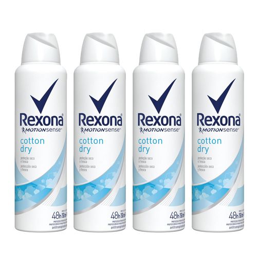 Kit-Desodorante-Rexona-Aerosol-Cotton-Dry-150ml-4-Unidades-Drogaria-SP-935127137