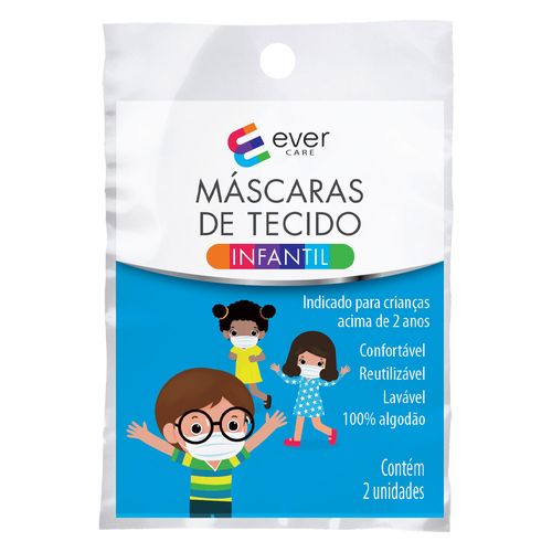 Kit-Mascara-de-Tecido-Ever-Care-Infantil-2-Unidades-Drogaria-SP-716804 Kit-Mascara-de-Tecido-Ever-Care-Infantil-2-Unidades-Drogaria-SP-716804