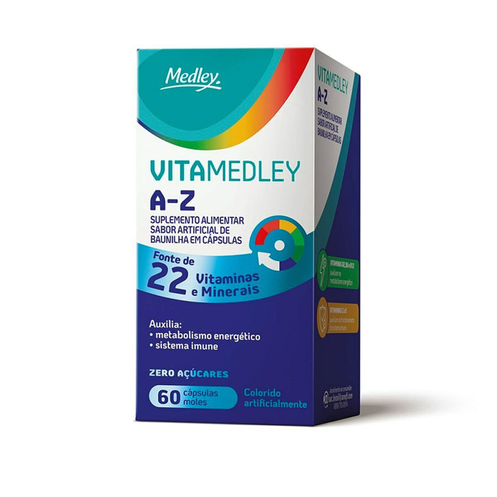 Suplemento Alimentar VitaMedley Energia 60 Cápsulas - Drogaria Sao Paulo