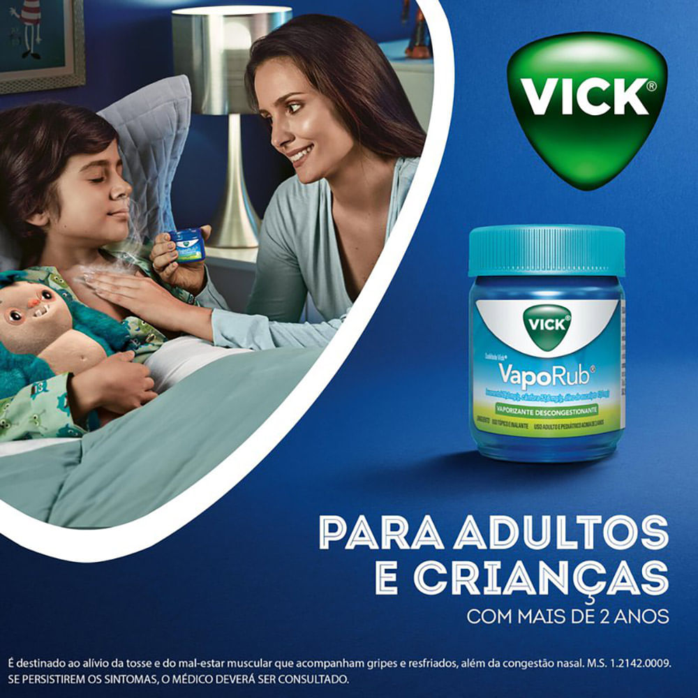Descongestionante Vick VapoRub 50g - Drogaria Sao Paulo