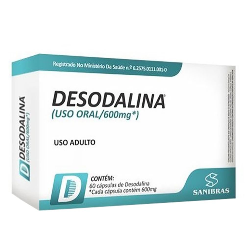 Termogênico Desodalina 600mg  Com 60 Cápsulas - Coop Drogaria