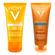 Kit Protetor Solar Vichy Ideal Solei Antibrilho FPS 50 40g Grátis Protetor Corporal Hydrasoft FPS 30 120ml