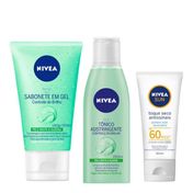 Kit Nivea Hidratante Protetor 50g + Tonico 200ml + Sabonete Nutritivo 150ml