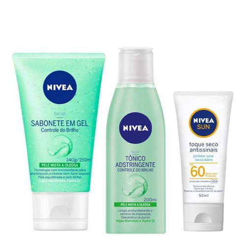 Kit Nivea Hidratante Protetor 50g + Tonico 200ml + Sabonete Nutritivo 150ml Kit Nivea Hidratante Protetor 50g + Tonico 200ml + Sabonete Nutritivo 150ml