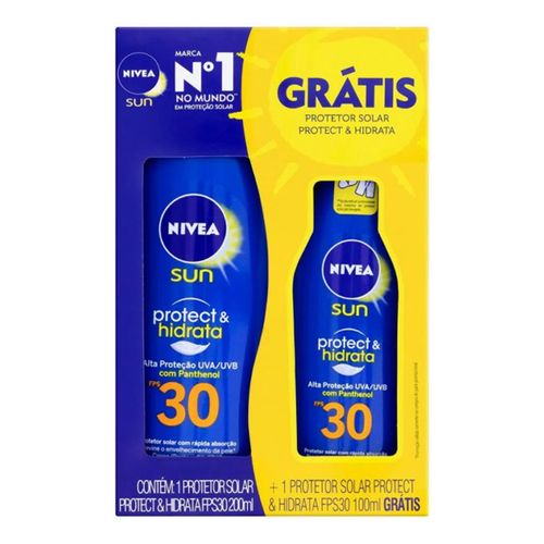 Kit Protetor Solar Corporal Nivea Protect&Hidrata Fps30 200Ml + Protetor Solar Corporal Fps30 100Ml