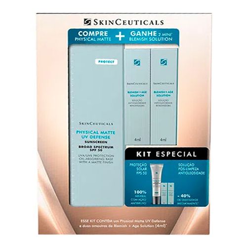 667595---kit-protetor-solar-skinceuticals-physical-matte-fps50-30ml---blemish-solution-4ml 667595---kit-protetor-solar-skinceuticals-physical-matte-fps50-30ml---blemish-solution-4ml