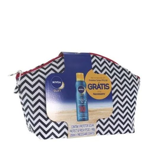 Kit Protetor Solar Spray Nivea Sun Protect & Fresh FPS 30 200ml + Necessaire Kit Protetor Solar Spray Nivea Sun Protect & Fresh FPS 30 200ml + Necessaire