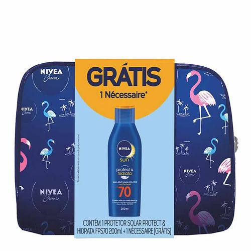 Kit Nivea Protetor Solar Protect & Hidrata FPS70 200ml + Nécessaire Exclusiva Kit Nivea Protetor Solar Protect & Hidrata FPS70 200ml + Nécessaire Exclusiva