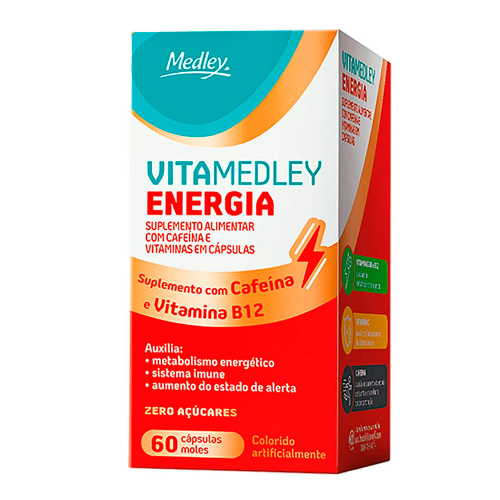 Suplemento Alimentar VitaMedley Energia 60 Cápsulas - Drogaria Sao Paulo