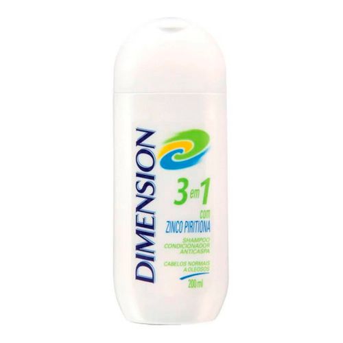Shampoo Dimension 3x1 Anticaspa Normais A Oleosos 200ml Shampoo Dimension 3x1 Anticaspa Normais A Oleosos 200ml