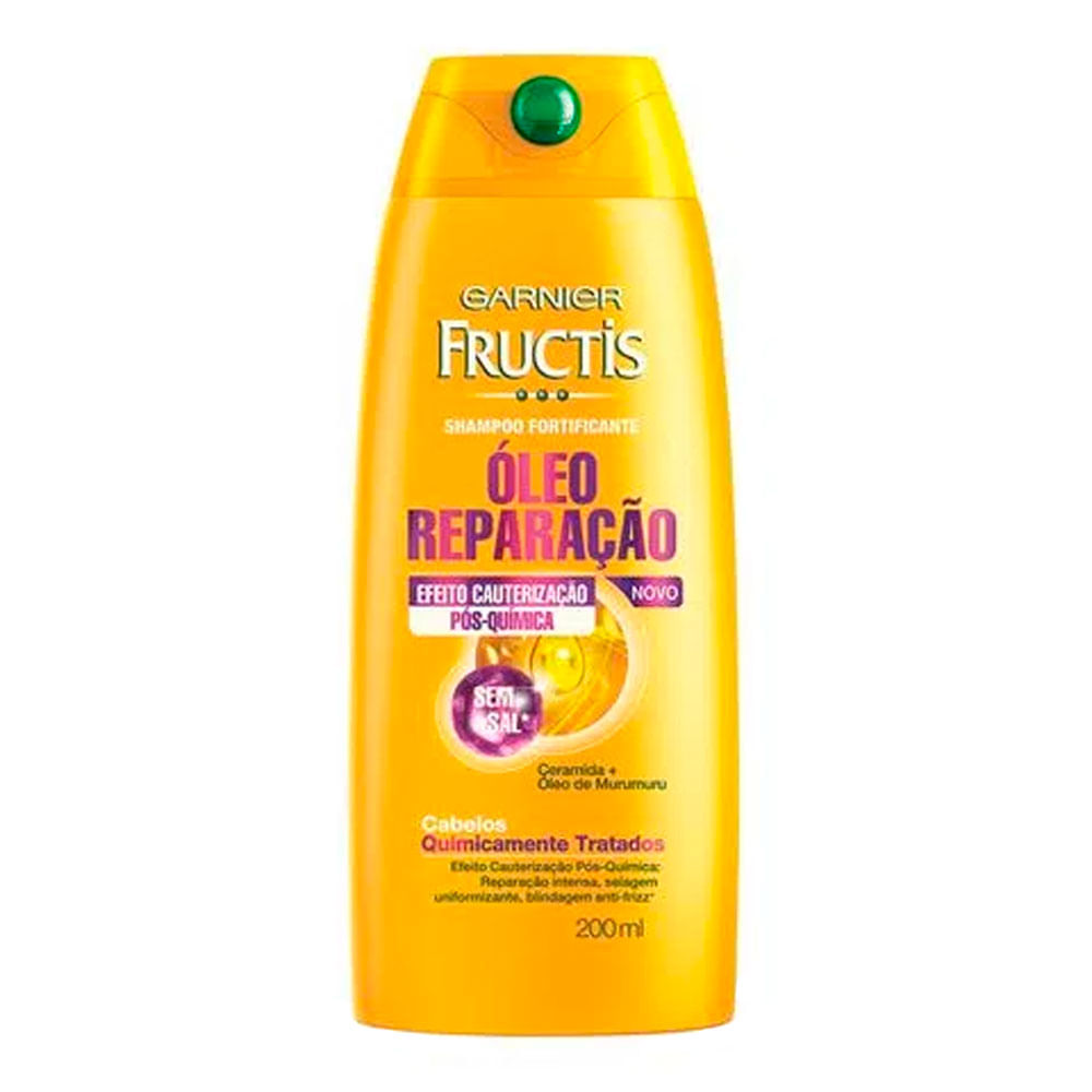 Garnier Fructis Shampoo Óleo Reparador Pós Química