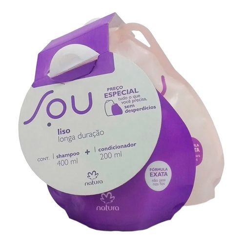 Kit Natura Sou Liso Shampoo 400ml + Condicionador 200ml Kit Natura Sou Liso Shampoo 400ml + Condicionador 200ml